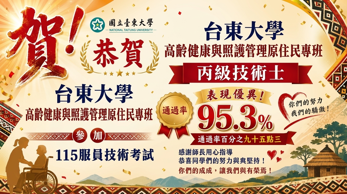115年照服員技術考試丙級技術士表現優異